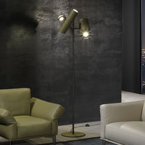 Floor-standing lamp / aluminum / leather...