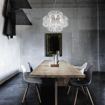 Contemporary chandelier / glass
