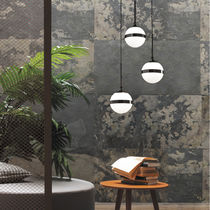 Pendant lamp / contemporary / metal / glass