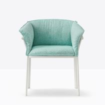 Contemporary chair / fabric / aluminum base...