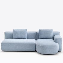 Modular sofa / contemporary / blue / white