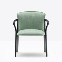 Contemporary chair / leather / ash base...