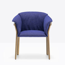 Contemporary chair / leather / ash base...