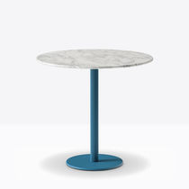Contemporary bistro table / marble / steel...