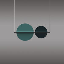 Pendant lamp / metal / glass / contemporary