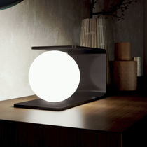 Table lamp / metal / glass / contemporary