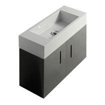 Wall-hung washbasin cabinet / wooden / MDF...