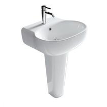 Free-standing washbasin / oval / ceramic...