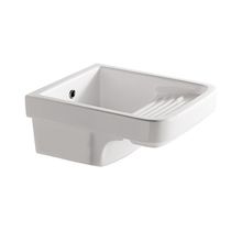 Wall-mounted washbasin / ceramic / contemporary