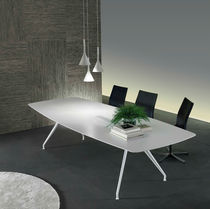 Contemporary table / glass / glass base...