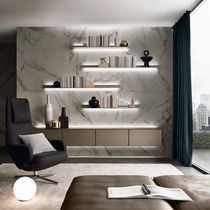 Contemporary living room wall unit / lacquered...