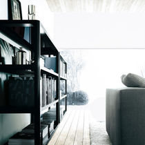 Wall-mounted bookcase / contemporary / aluminum...