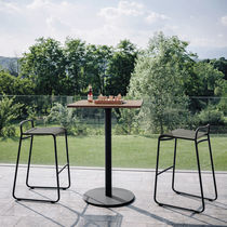 Contemporary bar stool / polyester / acrylic...