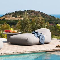 Contemporary sun lounger / fabric / garden...