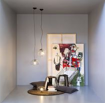 Pendant lamp / metal / glass / contemporary