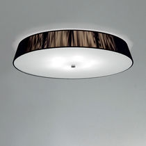 Contemporary ceiling light / round / glass...