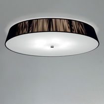 Contemporary ceiling light / round / glass...