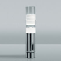 Floor lamp / metal / chrome / glass
