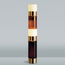 Floor lamp / metal / chrome / glass