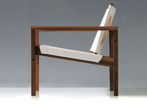 Contemporary armchair / wooden