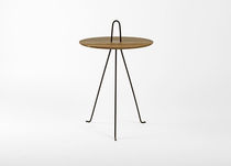 Contemporary side table / wooden / metal...