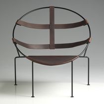 Original design armchair / leather