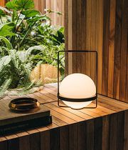 Table lamp / contemporary / aluminum / blown...