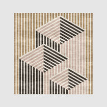 Contemporary rug / patterned / wool / viscose