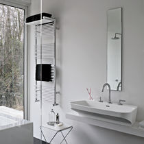 Hot water towel radiator / steel / contemporary...