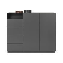 High sideboard / contemporary / oak / walnut