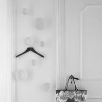 Contemporary coat hook / porcelain / brushed...
