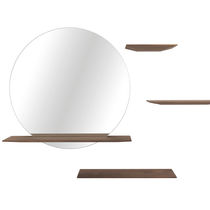Wall-mounted mirror / with shelf / contemporary...