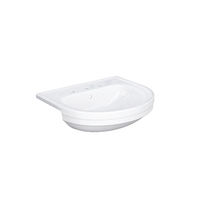Semi-recessed washbasin / rectangular /...
