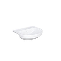Semi-recessed washbasin / rectangular /...