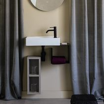 Wall-mounted washbasin / rectangular / ceramic...