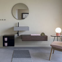 Wall-hung washbasin cabinet / wooden / contemporary...