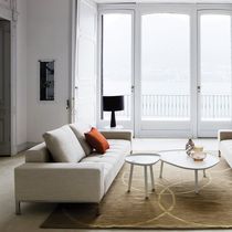 Modular sofa / contemporary / fabric / leather
