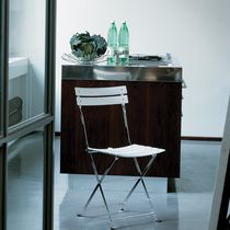 Contemporary chair / folding / painted steel...