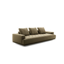 Modular sofa / contemporary / fabric / leather