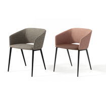Contemporary chair / fabric / leather /...