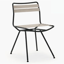 Contemporary chair / polyester / stainless...