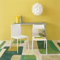 Contemporary chair / fabric / leather /...
