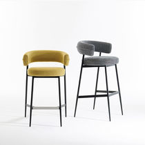 Contemporary bar chair / leather / fabric...