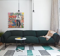 Contemporary sofa / customizable color /...