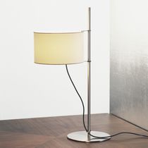 Table lamp / metal / linen / contemporary