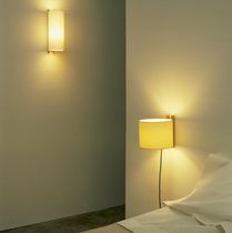 Contemporary wall light / indoor / walnut...