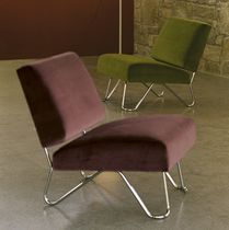 Contemporary fireside chair / fabric / upholstered...