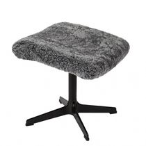 Contemporary footrest / fabric / aluminium