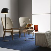 Contemporary fireside chair / fabric / oak...