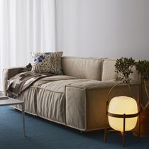 Corner sofa / contemporary / brown / gray